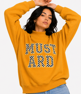Pull ras du cou pour femme style preppy universitaire, col montant, avec patch personnalisé nom de l'État, en molleton doux, style vintage, esprit scolaire, vêtement de campus - Product Image 5