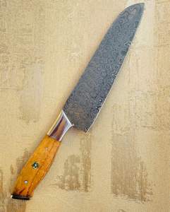 Nouveauté : Ensemble de couteaux de chef professionnels en acier Damas forgé à la main, 4 pièces, manche en olivier, tranchant comme une lame de rasoir, 58 HRC, étui en cuir - Product Image 4