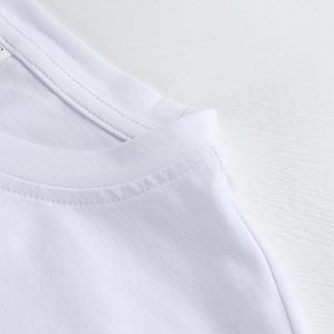 T-shirt court personnalisé pour femme, manches courtes, en coton doux, coupe ajustée, col rond, style décontracté, mode estivale, OEM ODM - Product Image 4