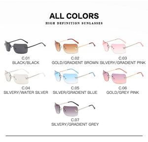 Gafas de Sol de Lujo Sin Montura con Decoración de Diamantes, Tendencia 2026, Unisex, Polarizadas, Diseño de Autor, Servicio OEM, Cómodas, UV400 - Product Image 3