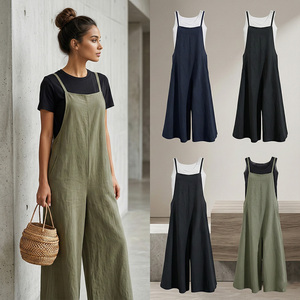 Combinaisons d'été pour femmes de haute qualité en coton tricoté, coupe ajustée, vente en gros, sans manches, style Y2K - Product Image 4