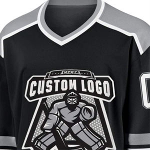Camiseta de Hockey sobre Hielo Personalizada, Uniforme de Equipo Sublimado, Nombre y Número Personalizados, 100% Poliéster, Malla Transpirable, Ajuste Delgado, Acolchada, de Secado Rápido - Product Image 5