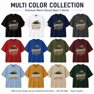 Camiseta de Manga Corta Color Caqui para Hombre Wander Beyond Limits, Cuello Redondo, Corte Regular, 100% Algodón, Diseño Estampado en la Parte Delantera, Estilo Casual - Product Image 3