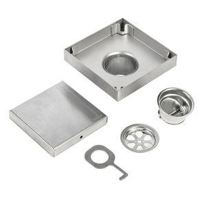 Drain <span class=keywords><strong>de</strong></span> sol moderne en acier inoxydable 10*10cm, insert <span class=keywords><strong>de</strong></span> carrelage invisible, drain <span class=keywords><strong>de</strong></span> <span class=keywords><strong>douche</strong></span> durable, anti-odeur, drain <span class=keywords><strong>de</strong></span> sol pour salle <span class=keywords><strong>de</strong></span> bain pour hôtels - Product Image 3