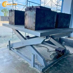 ISO9001 2000kg Ultra <b>Low</b> Profile Electric Scissor Lift <b>Table</b> 105mm Height for Pallet Trucks No Pit Needed Warehouse - Product Image 6