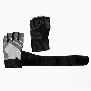 Wholesale HANDSCHUHE INDUSTRIES Custom Logo Unisex Breathable PU Half Finger Sport Training Pull Ups Wrist Support Weight <b>Gloves</b> - Product Image 4