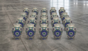 Exclusive New Unique Design Cremation Urn For Ashes Moroccan Casablanca Pattern Modern Funeral Decorative Memorial Urns & <b>Jars</b> - Product Image 6