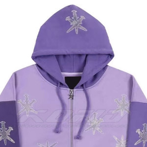 เสื้อฮู้ดผู้ชายประดับเพชร บลิงค์ สไตล์ลำลอง เท่ห์ ทันสมัย ซิปเงา เสื้อฮู้ดผู้ชายประดับเพชร - Product Image 2