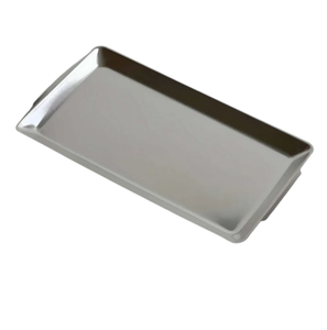 Creative Metallic Food <b>Tray</b> Silver Plated Rectangular Modern Stainless Steel Metal <b>Tray</b> Home Hotels & Kitchen Use - Product Image 1