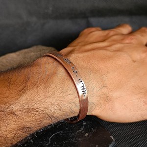 Handcrafted <b>Copper</b> Bracelet 100% Pure <b>Copper</b> <b>Bangle</b> Handmade Jewelry for Men 8mm Cuff Bracelet - Product Image 4