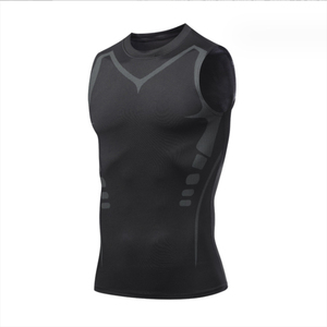Camiseta de Compresión sin Mangas para Hombre, Spandex y Poliéster, Secado Rápido, Sin Costuras, Teñido Liso, Protección UV para Adultos - Product Image 3