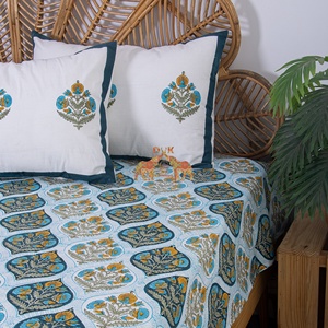 Mới Mới Nhất Đến Của Tay Khối Hoa In Bông <span class=keywords><strong>Bedsheet</strong></span> <span class=keywords><strong>Set</strong></span> Tốt Nhất Cho Nhà Trang Trí Tốt Nhất Cho Mùa Hè Trọng Lượng Nhẹ - Product Image 3