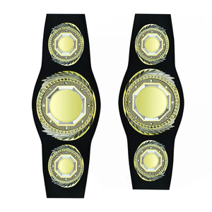 Customized Logos Belts Texture Leather Auto Lock Buckle English Letter Shape Buckle Man champion belts - Product Image 1