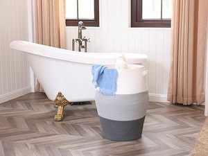 Tall Extra <b>Large</b> Cotton Rope Storage Basket with Lid Woven Laundry <b>Hamper</b> for Clothes Towels Home Organization - Product Image 6