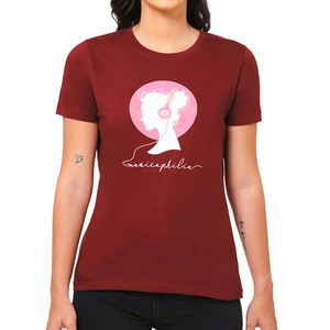 <b>Women's</b> <b>Red</b> Crew Neck Short Sleeve <b>T</b>-<b>Shirt</b> Regular Fit Jersey Cotton Eco-Friendly Breathable Casual Wear All Seasons - Product Image 1