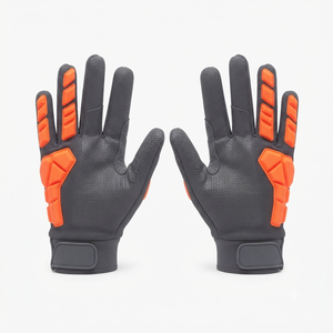 American's Football Goalkeeper Gloves Full <b>Finger</b> PU Material Non-Slip Breathable With Adjustable Wrist <b>Strap</b> Unisex Gloves - Product Image 1