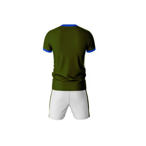 Conjunto de Jersey de Rugby con Estampado de Llamas Azules y Verdes para Hombre, Cuello en V, Manga Corta, Absorbe la Humedad, Ajuste Atlético, para Todas las Temporadas - Product Image 4