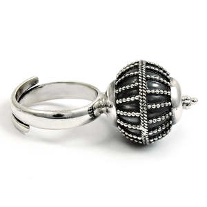 <b>Adjustable</b> Design Handmade Ball <b>Ring</b> Crafted From Solid 925 Sterling <b>Silver</b> High Quality Bohemian Jewelry For Girls And Women - Product Image 1