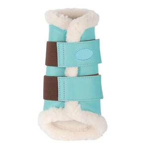 Protège-tendons en cuir respirants pour chevaux, taille et couleur personnalisables, protection pour l'équitation, bottes de saut, bottes d'équitation - Product Image 2