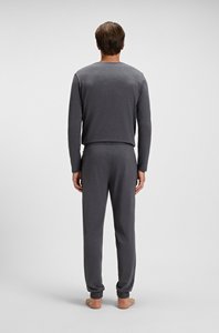 Ensemble de survêtement thermique en molleton brossé à col ras du cou pour homme, pantalon de jogging et sweat à capuche à manches longues, tenue décontractée deux pièces – Fournisseur en gros - Product Image 3
