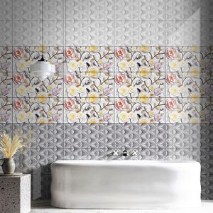 Carrelage mural en céramique blanc brillant 300x600, surface moderne et minimaliste, idéal pour les intérieurs de bureaux, bâtiments commerciaux, grande surface couverte - Product Image 3