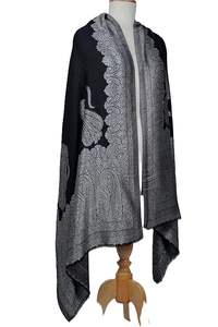 ผ้าคลุมไหล่แคชเมียร์เนื้อละเอียด ระบายอากาศได้ดี สีน้ำตาลอมเทา ลายเพสลีย์ สำหรับผู้หญิง ให้ลุคหรูหรา เงางาม - Product Image 5