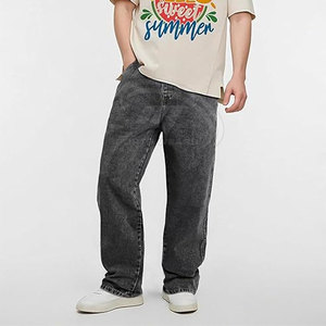 Jean baggy léger 100 % coton pour homme, taille mi-haute, haute qualité, prix raisonnable, nouveau style, vente chaude - Product Image 5