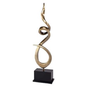 Escultura Metálica Abstracta de Lujo al por Mayor, Figura de Arte Contemporánea Dorada, Decoración Creativa para el Hogar, Adorno de Mesa, Decoración de Interiores de Hotel - Product Image 1
