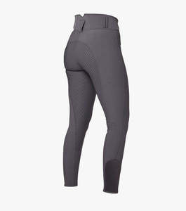 Pantalones de equitación unisex de cintura media con paneles de malla de color personalizado, hasta el tobillo, elásticos en cuatro direcciones y cierre de cremallera. - Product Image 5