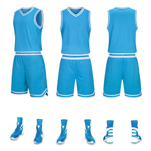 Tenue de basketball en tissu sublimé, ensemble maillot et short pour équipes de basketball, tenue d'entraînement pour jeunes et hommes - Product Image 2