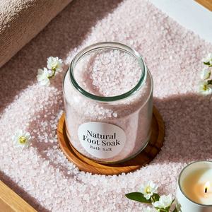 Bain de pieds au sel de l'Himalaya et aux écorces d'orange naturelles avec pierres sculptées et cristaux minéraux marins 800g Spa Bien-être - Product Image 2