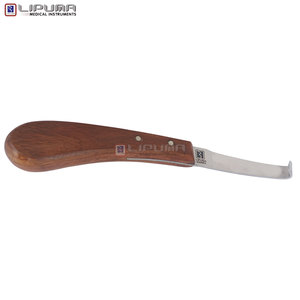 Cuchillo de Pezuña de Doble Punta LIPUMA para Cuidado Equino, Mango de Madera, Hoja de Acero Inoxidable Ultra Afilada, Recortador de Pezuñas para Caballos y Ganado - Product Image 3