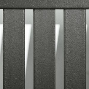 Set di 2 sedie da esterno grigie in HDPE con braccioli e schienale a doghe per patio, prato, bordo piscina o giardino - 2 pezzi - Product Image 6