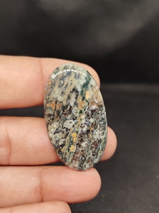 Cabochon en Jaspe Océanique Naturel de Haute Qualité, Pierres Précieuses Lisses Non Montées pour la Fabrication de Bijoux, Pierre de Guérison Faite à la Main, Personnalisable - Product Image 2