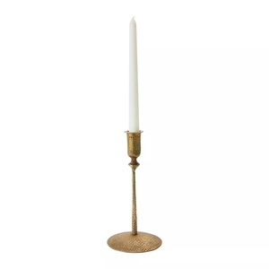 Classic design Hand forged hammered metal <b>taper</b> <b>candle</b> holder antique brass finish <b>candle</b> stand offer customizations - Product Image 4