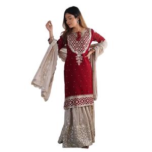 ชุดสัลวาร์ คามีซ คุณภาพส่งออกของอินเดีย ความยาวปกติ สำหรับใส่ไปชายหาด ในราคาที่เข้าถึงได้ - Product Image 2