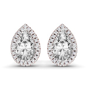 Listos para enviar, pendientes de diamantes Ayla de oro de diseño con calidad VS1, VVS1 (1 CT.) Tw. Pendientes con Certificación IGI para Mujer - Product Image 1