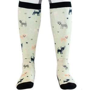 Calcetines de Compresión Ecuestres con Diseño y Logotipo Personalizados para Mujer, Calcetines de Montar a Caballo Hasta la Rodilla en Venta - Product Image 5