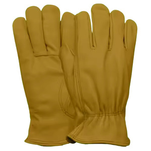 Best Performance Heavy Duty Cowhide Grain Leather General Purpose <b>Driver</b> <b>Gloves</b> Elastic Cuff Tear-Resistant Industrial Safety - Product Image 5