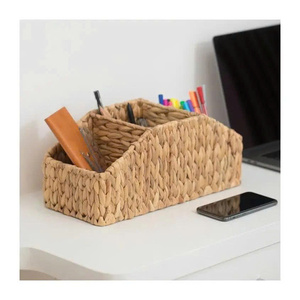 Handcrafted Natural Water Hyacinth Multifunctional Simple Design Utensil Organizer Biodegradable Kitchen Storage Basket - Product Image 5