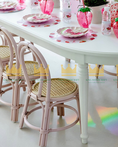 Chaises en rotin faites à la main pour enfants, idéales pour la location événementielle, mariages, anniversaires, baby showers, décoration naturelle bohème pour événements - Product Image 4