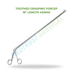 Pinza de agarre dentada de 400 mm para cirugía de columna vertebral, instrumento quirúrgico para agarre de tejidos - Product Image 2