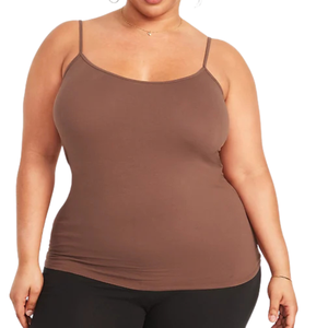 Camiseta sin mangas de algodón tejido con cuello redondo para mujer, elegante, para oficina, para el fin de semana, para el día a día, esencial de moda, de secado rápido - Product Image 3