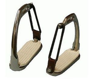 Étriers en aluminium personnalisés ODM 2026 avec surface texturée et sangles en cuir pour une conduite sécurisée - Product Image 2