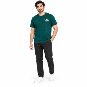 Camiseta de Hombre OEM de Poliéster/Algodón, Tela Premium con Lavado Ácido, Estampado Ecológico, Acabado Suave, Corte Holgado y Cómodo - Product Image 1