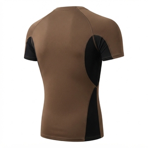 Camiseta de Compresión con Protección UV de Secado Rápido y Logotipo Impreso para Hombre, Camiseta de Entrenamiento de Secado Rápido para Hombre - Product Image 3