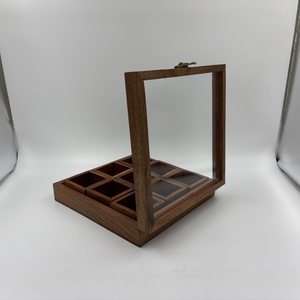 Handmade Wooden Spice <b>Box</b> | Indian Rosewood <b>Masala</b> Dabba Storage Container | Kitchen Organizer with Lid Spoon Set - Product Image 4