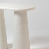 Table console en micro-béton marbré Vandana Lunaris Zenova, design moderne et minimaliste