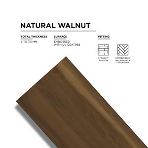 พื้น SPC ขนาด 230x1220 มม. หนา 7.5 มม. สำหรับห้องครัวสมัยใหม่และโรงพยาบาล ป้องกันน้ำ ติดตั้งแบบลอยตัว รับประกัน 5 ปี - Product Image 2