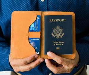 Handmade Full Grain Leather <b>Passport</b> Holder Luxury Travel <b>Wallet</b> Genuine Leather <b>Passport</b> Cover Custom Logo Bulk LPH-0307 - Product Image 4